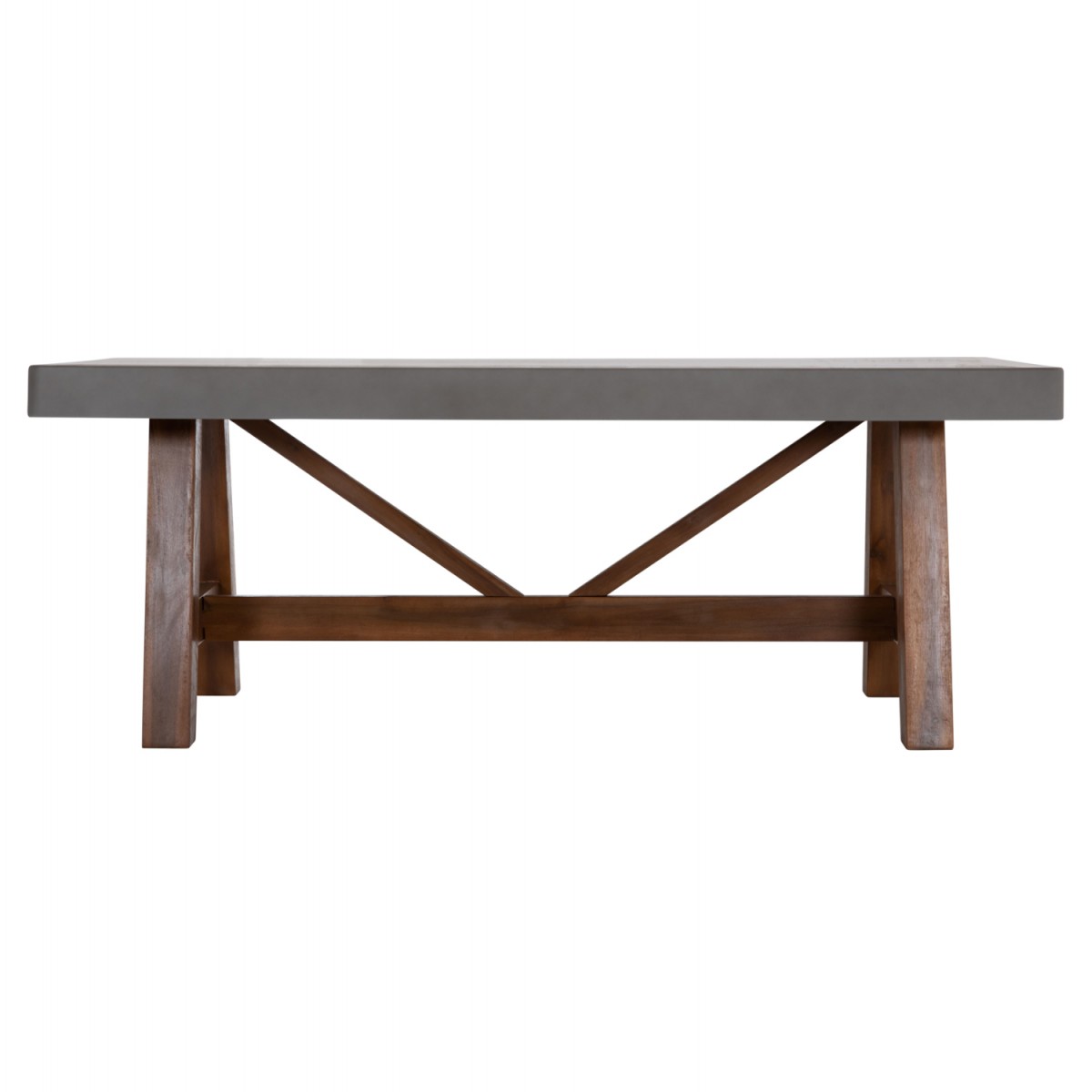 ΤΡΑΠΕΖΙ ΤΡΑΠΕΖΑΡΙΑΣ MAEVE HM6575.01 ΓΚΡΙ FIBER CEMENT--ΞΥΛΟ ΑΚΑΚΙΑΣ 200x100x75Υεκ