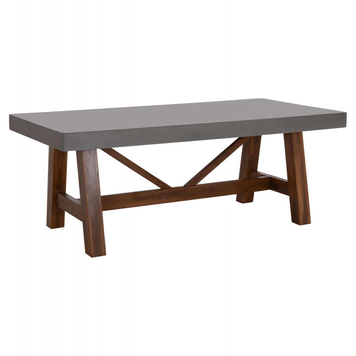 ΤΡΑΠΕΖΙ ΤΡΑΠΕΖΑΡΙΑΣ MAEVE HM6575.01 ΓΚΡΙ FIBER CEMENT--ΞΥΛΟ ΑΚΑΚΙΑΣ 200x100x75Υεκ