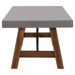 ΤΡΑΠΕΖΙ ΤΡΑΠΕΖΑΡΙΑΣ MAEVE HM6575.01 ΓΚΡΙ FIBER CEMENT--ΞΥΛΟ ΑΚΑΚΙΑΣ 200x100x75Υεκ