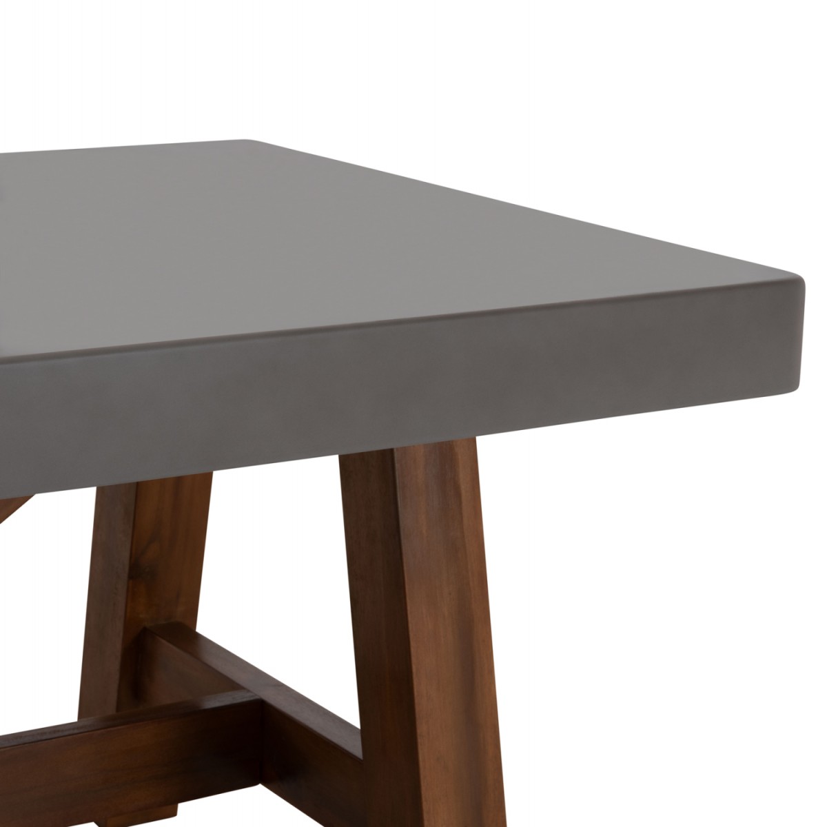 ΤΡΑΠΕΖΙ ΤΡΑΠΕΖΑΡΙΑΣ MAEVE HM6575.01 ΓΚΡΙ FIBER CEMENT--ΞΥΛΟ ΑΚΑΚΙΑΣ 200x100x75Υεκ