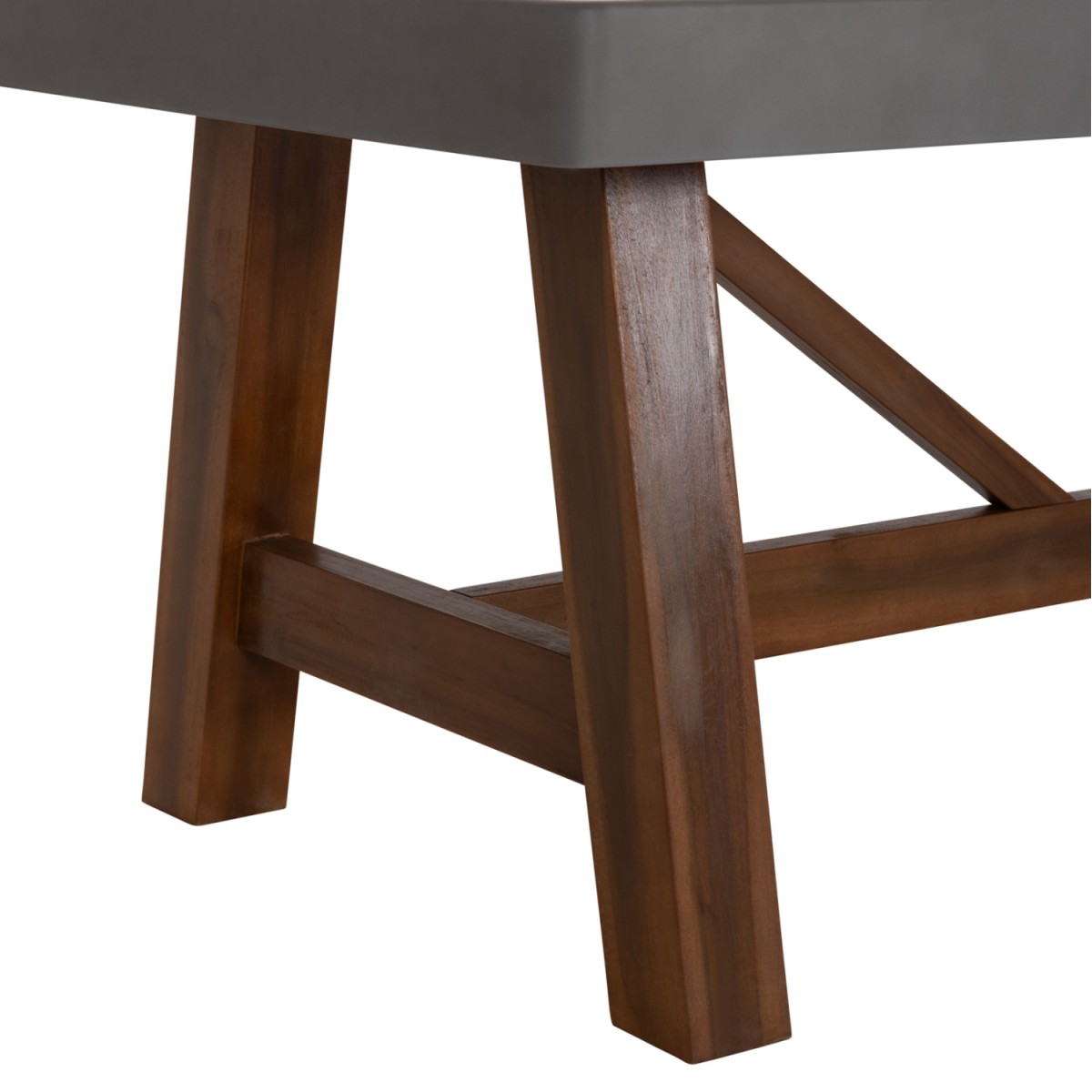 ΤΡΑΠΕΖΙ ΤΡΑΠΕΖΑΡΙΑΣ MAEVE HM6575.01 ΓΚΡΙ FIBER CEMENT--ΞΥΛΟ ΑΚΑΚΙΑΣ 200x100x75Υεκ