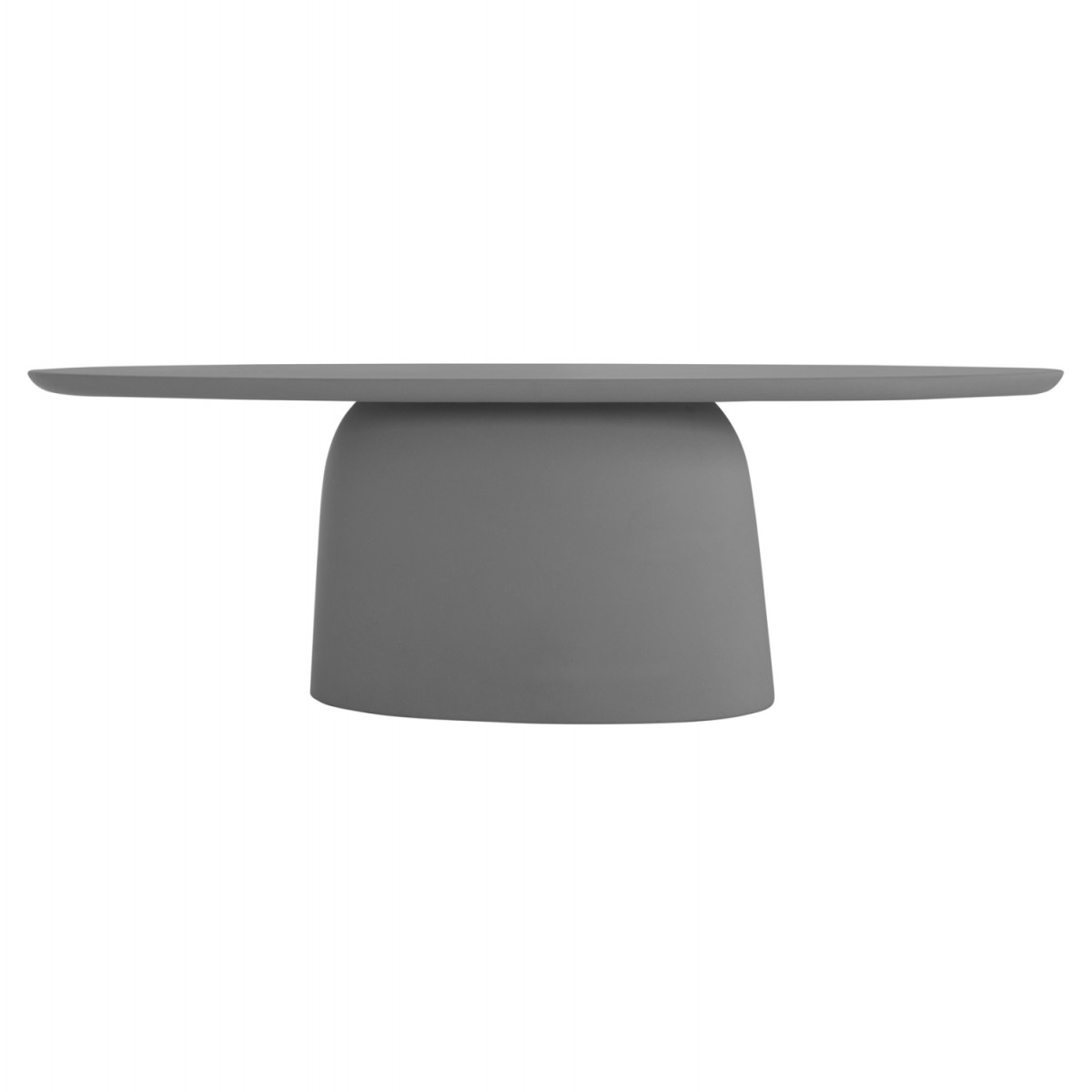 ΤΡΑΠΕΖΙ ΤΡΑΠΕΖΑΡΙΑΣ ΟΒΑΛ BRECCAN HM6577.01 ΓΚΡΙ FIBER CEMENT 240x100x75Υεκ.