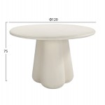 ΤΡΑΠΕΖΙ ΤΡΑΠΕΖΑΡΙΑΣ ΣΤΡΟΓΓΥΛΟ NAYU HM6583.02 ΜΠΕΖ FIBER CEMENT Φ120x75Υεκ