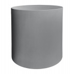 ΤΡΑΠΕΖΙ ΒΟΗΘΗΤΙΚΟ FIBER CEMENT ΣΤΡΟΓΓΥΛΟ KYOKO HM6592.01 ΓΚΡΙ Φ40x43Υεκ.