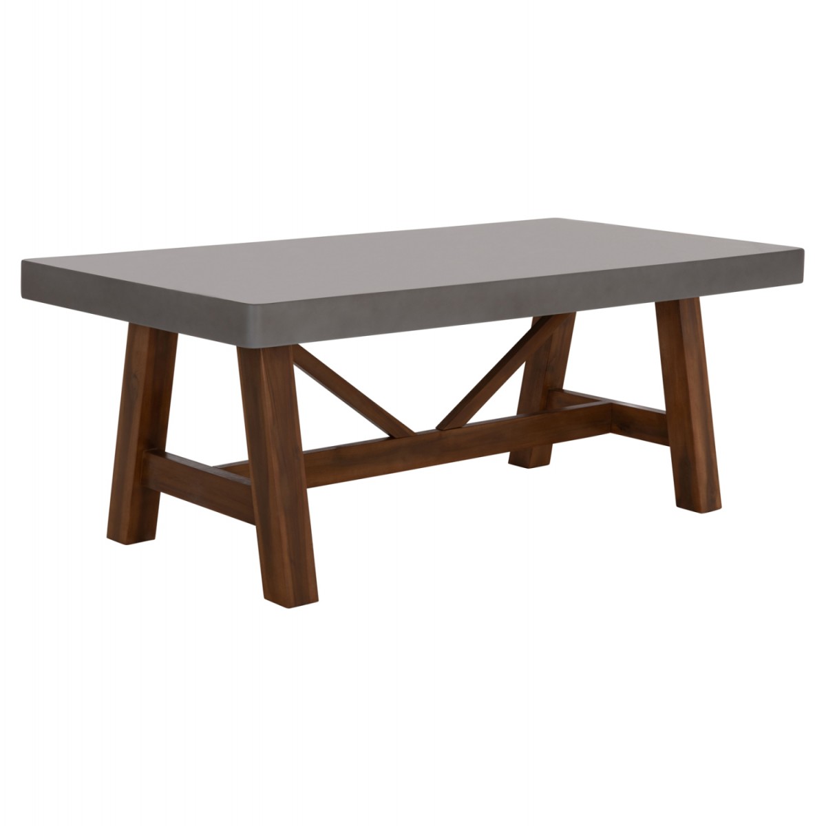 ΤΡΑΠΕΖΙ ΤΡΑΠΕΖΑΡΙΑΣ MAEVE HM6596.01 ΓΚΡΙ FIBER CEMENT--ΞΥΛΟ ΑΚΑΚΙΑΣ 160x90x75Υεκ