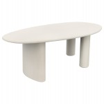 ΤΡΑΠΕΖΙ ΤΡΑΠΕΖΑΡΙΑΣ ΟΒΑΛ VOLPE HM6599.02 ΜΠΕΖ FIBER CEMENT 240x100x75Υεκ