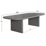 ΤΡΑΠΕΖΙ ΤΡΑΠΕΖΑΡΙΑΣ AZAMI HM6601.01 ΓΚΡΙ FIBER CEMENT 300x112x75Υεκ.