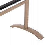 ΒΑΣΗ ΤΡΑΠΕΖΙΟΥ ΑΛΟΥΜΙΝΙΟΥ ΔΙΣΤΗΛΗ HM461.25 CAPPUCINO ΜΕ ΡΕΓΟΥΛΑΤΟΡΟΥΣ 100Χ60Χ73Υεκ.