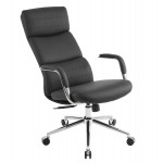 ΚΑΡΕΚΛΑ ΓΡΑΦΕΙΟΥ MEITE HM18353.01 ΜΑΥΡΟ PU ΔΕΡΜΑ--ΒΑΣΗ ΧΡΩΜΙΟΥ 66x71x127Υεκ