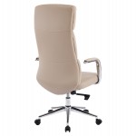 ΚΑΡΕΚΛΑ ΓΡΑΦΕΙΟΥ MEITE HM18353.02 ΜΠΕΖ PU ΔΕΡΜΑ--ΒΑΣΗ ΧΡΩΜΙΟΥ 66x71x127Υεκ