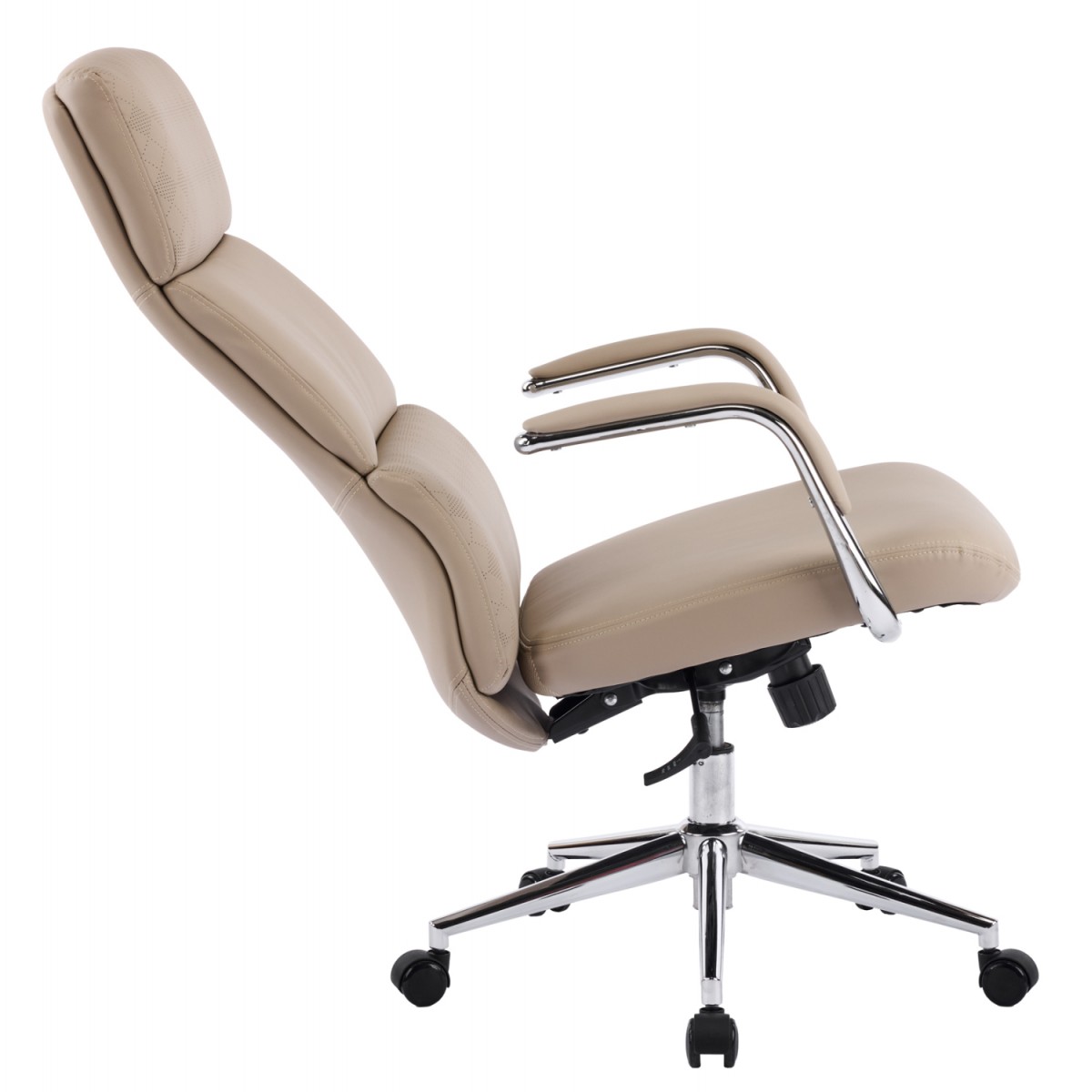 ΚΑΡΕΚΛΑ ΓΡΑΦΕΙΟΥ MEITE HM18353.02 ΜΠΕΖ PU ΔΕΡΜΑ--ΒΑΣΗ ΧΡΩΜΙΟΥ 66x71x127Υεκ