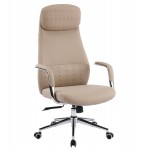 ΚΑΡΕΚΛΑ ΓΡΑΦΕΙΟΥ SONTY HM18354.02 ΜΠΕΖ PU ΔΕΡΜΑ--ΒΑΣΗ ΧΡΩΜΙΟΥ 64x68x125Υεκ