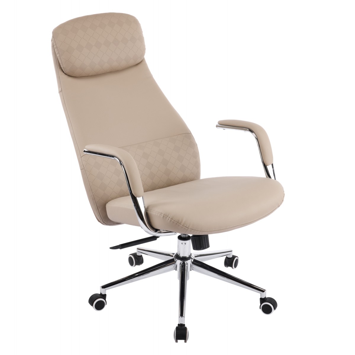 ΚΑΡΕΚΛΑ ΓΡΑΦΕΙΟΥ SONTY HM18354.02 ΜΠΕΖ PU ΔΕΡΜΑ--ΒΑΣΗ ΧΡΩΜΙΟΥ 64x68x125Υεκ