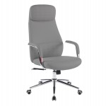 ΚΑΡΕΚΛΑ ΓΡΑΦΕΙΟΥ SONTY HM18354.10 ΑΝΟΙΧΤΟ ΓΚΡΙ PU ΔΕΡΜΑ--ΒΑΣΗ ΧΡΩΜΙΟΥ 64x68x125Υεκ