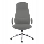 ΚΑΡΕΚΛΑ ΓΡΑΦΕΙΟΥ SONTY HM18354.10 ΑΝΟΙΧΤΟ ΓΚΡΙ PU ΔΕΡΜΑ--ΒΑΣΗ ΧΡΩΜΙΟΥ 64x68x125Υεκ