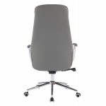 ΚΑΡΕΚΛΑ ΓΡΑΦΕΙΟΥ SONTY HM18354.10 ΑΝΟΙΧΤΟ ΓΚΡΙ PU ΔΕΡΜΑ--ΒΑΣΗ ΧΡΩΜΙΟΥ 64x68x125Υεκ