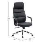 ΚΑΡΕΚΛΑ ΓΡΑΦΕΙΟΥ TEETER HM18355.01 ΜΑΥΡΟ PU ΔΕΡΜΑ--ΒΑΣΗ ΧΡΩΜΙΟΥ 67x66x121Υεκ