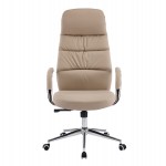 ΚΑΡΕΚΛΑ ΓΡΑΦΕΙΟΥ TEETER HM18355.02 ΜΠΕΖ PU ΔΕΡΜΑ--ΒΑΣΗ ΧΡΩΜΙΟΥ 67x66x121Υεκ