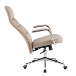 ΚΑΡΕΚΛΑ ΓΡΑΦΕΙΟΥ TEETER HM18355.02 ΜΠΕΖ PU ΔΕΡΜΑ--ΒΑΣΗ ΧΡΩΜΙΟΥ 67x66x121Υεκ