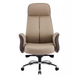 ΚΑΡΕΚΛΑ ΓΡΑΦΕΙΟΥ DRAMON HM18356.02 ΜΠΕΖ-ΚΑΦΕ PU ΔΕΡΜΑ--ΒΑΣΗ ΧΡΩΜΙΟΥ 66x70x132.5Υεκ