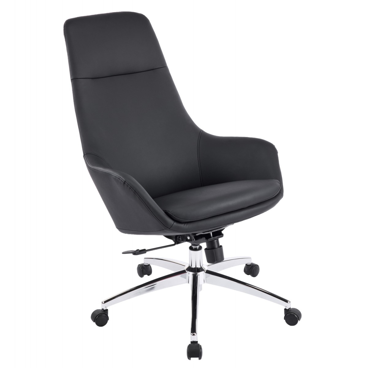 ΚΑΡΕΚΛΑ ΓΡΑΦΕΙΟΥ BEKKER HM18359.01 ΜΑΥΡΟ PU ΔΕΡΜΑ--ΒΑΣΗ ΧΡΩΜΙΟΥ 67x67x126Υεκ