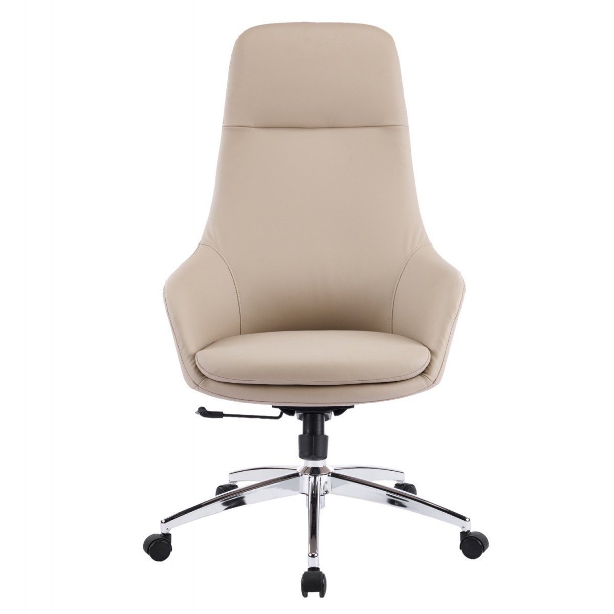 ΚΑΡΕΚΛΑ ΓΡΑΦΕΙΟΥ BEKKER HM18359.02 ΜΠΕΖ PU ΔΕΡΜΑ--ΒΑΣΗ ΧΡΩΜΙΟΥ 67x67x126Υεκ