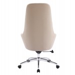 ΚΑΡΕΚΛΑ ΓΡΑΦΕΙΟΥ BEKKER HM18359.02 ΜΠΕΖ PU ΔΕΡΜΑ--ΒΑΣΗ ΧΡΩΜΙΟΥ 67x67x126Υεκ