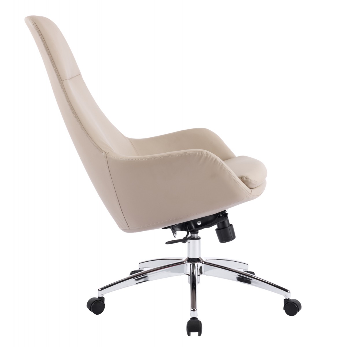 ΚΑΡΕΚΛΑ ΓΡΑΦΕΙΟΥ BEKKER HM18359.02 ΜΠΕΖ PU ΔΕΡΜΑ--ΒΑΣΗ ΧΡΩΜΙΟΥ 67x67x126Υεκ