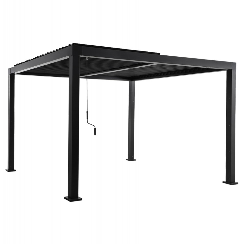 ΒΙΟΚΛΙΜΑΤΙΚΗ ΠΕΡΓΚΟΛΑ ΑΛΟΥΜΙΝΙΟΥ PREMIUM FRANIO HM6609.01 ΜΑΥΡΟ 300x300x240Υ