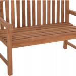ΠΑΓΚΑΚΙ ΚΗΠΟΥ 2ΘΕΣΙΟ ELENA HM6651 ΞΥΛΟ TEAK--ΦΥΣΙΚΟ 120x60x95Υεκ.