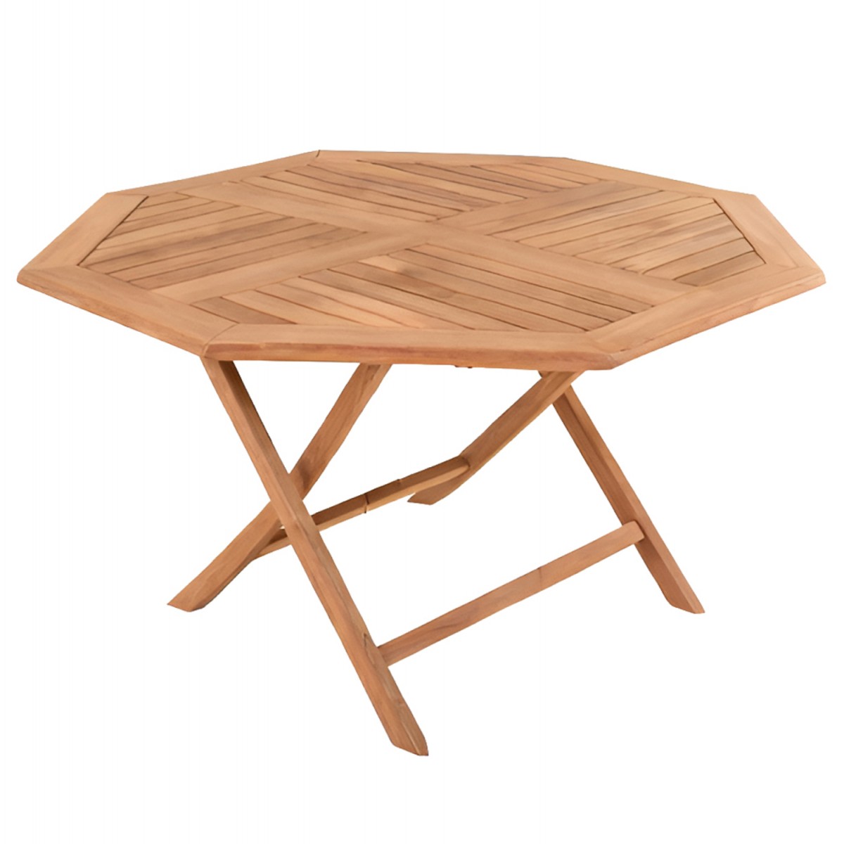 ΤΡΑΠΕΖΙ ΠΟΛΥΓΩΝΟ ΠΤΥΣΣΟΜΕΝΟ KARLIN HM6618 ΞΥΛΟ TEAK ΣΕ ΦΥΣΙΚΟ ΧΡΩΜΑ 120x120x75Yεκ.