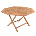 ΤΡΑΠΕΖΙ ΠΟΛΥΓΩΝΟ ΠΤΥΣΣΟΜΕΝΟ KARLIN HM6618 ΞΥΛΟ TEAK ΣΕ ΦΥΣΙΚΟ ΧΡΩΜΑ 120x120x75Yεκ.