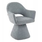 ΠΟΛΥΘΡΟΝΑ ΤΡΑΠΕΖΑΡΙΑΣ ΠΕΡΙΣΤΡΕΦΟΜΕΝΗ SIMA HM18360.01 ΓΚΡΙ ΥΦΑΣΜΑ 64x61x84,5Υεκ