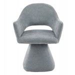 ΠΟΛΥΘΡΟΝΑ ΤΡΑΠΕΖΑΡΙΑΣ ΠΕΡΙΣΤΡΕΦΟΜΕΝΗ SIMA HM18360.01 ΓΚΡΙ ΥΦΑΣΜΑ 64x61x84,5Υεκ