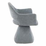 ΠΟΛΥΘΡΟΝΑ ΤΡΑΠΕΖΑΡΙΑΣ ΠΕΡΙΣΤΡΕΦΟΜΕΝΗ SIMA HM18360.01 ΓΚΡΙ ΥΦΑΣΜΑ 64x61x84,5Υεκ