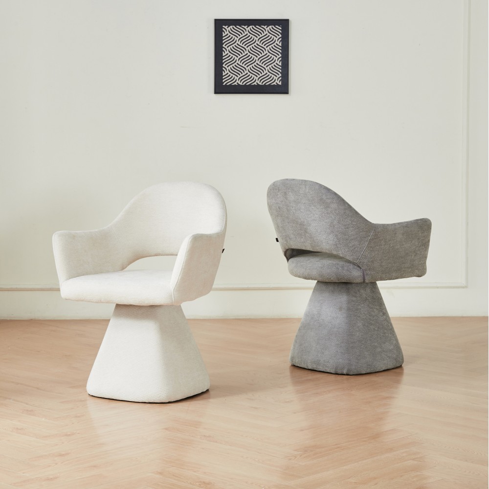 ΠΟΛΥΘΡΟΝΑ ΤΡΑΠΕΖΑΡΙΑΣ ΠΕΡΙΣΤΡΕΦΟΜΕΝΗ SIMA HM18360.02 ΕΚΡΟΥ ΥΦΑΣΜΑ 64x61x84,5Υεκ