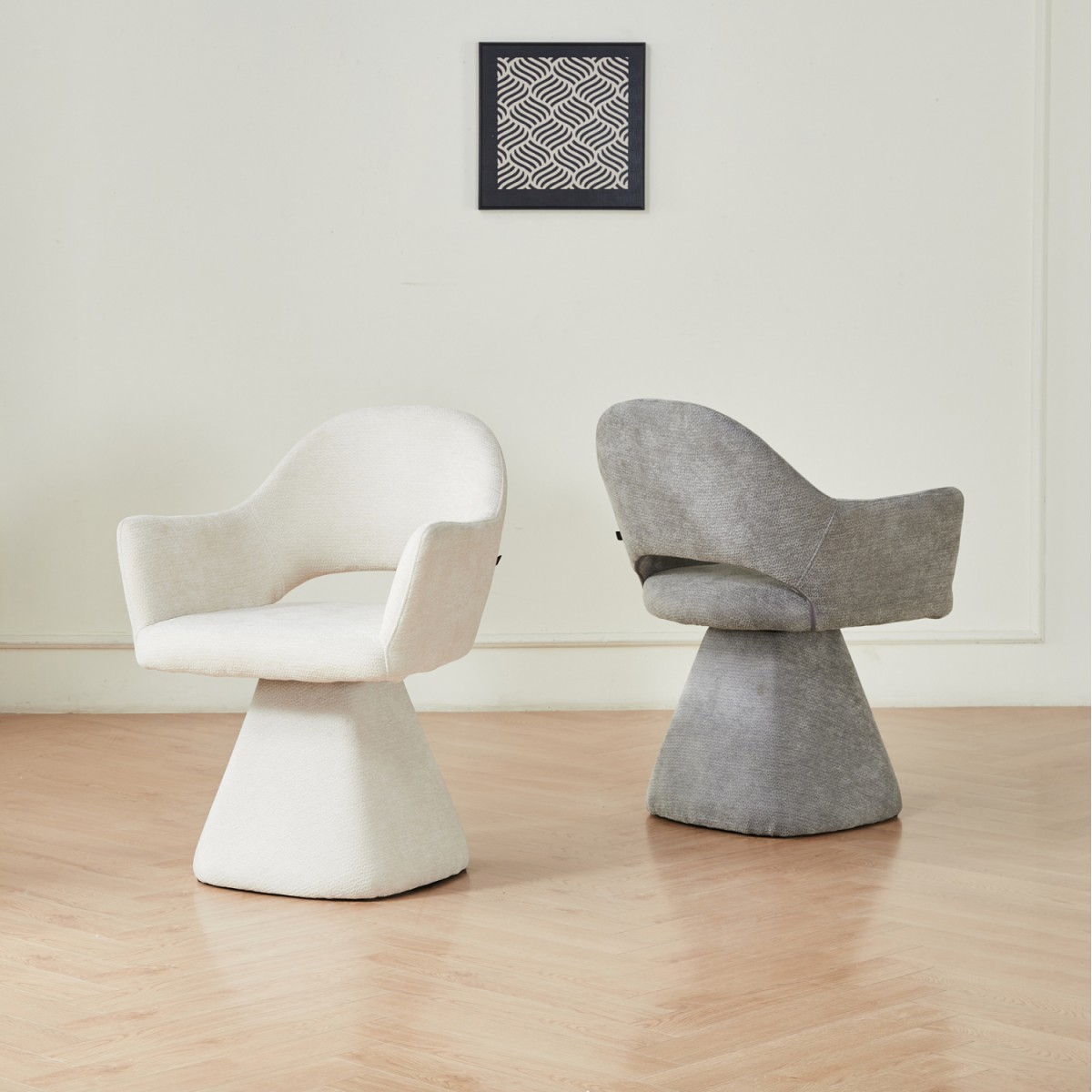 ΠΟΛΥΘΡΟΝΑ ΤΡΑΠΕΖΑΡΙΑΣ ΠΕΡΙΣΤΡΕΦΟΜΕΝΗ SIMA HM18360.02 ΕΚΡΟΥ ΥΦΑΣΜΑ 64x61x84,5Υεκ