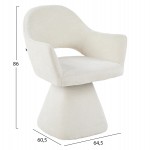 ΠΟΛΥΘΡΟΝΑ ΤΡΑΠΕΖΑΡΙΑΣ ΠΕΡΙΣΤΡΕΦΟΜΕΝΗ SIMA HM18360.02 ΕΚΡΟΥ ΥΦΑΣΜΑ 64x61x84,5Υεκ