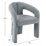 ΠΟΛΥΘΡΟΝΑ ΤΡΑΠΕΖΑΡΙΑΣ NEZA HM18362.01 ΑΝΟΙΧΤΟ ΓΚΡΙ ΥΦΑΣΜΑ 64x60x76,5Υεκ