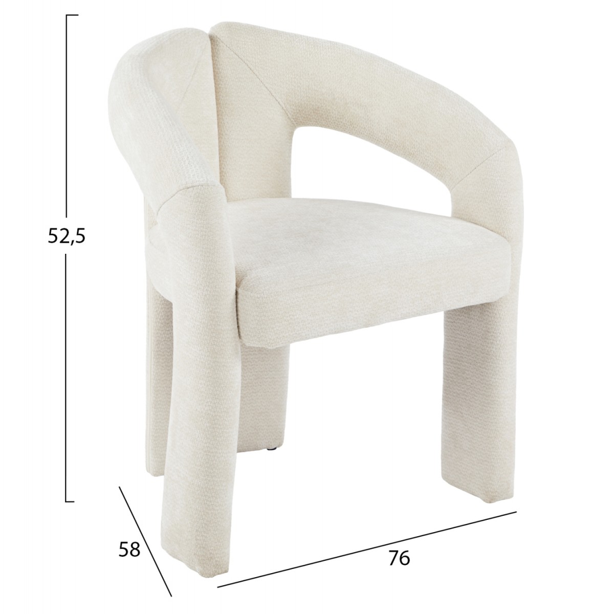 ΠΟΛΥΘΡΟΝΑ ΤΡΑΠΕΖΑΡΙΑΣ NEZA HM18362.02 ΕΚΡΟΥ ΥΦΑΣΜΑ 64x50x76,5Υ εκ.