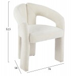 ΠΟΛΥΘΡΟΝΑ ΤΡΑΠΕΖΑΡΙΑΣ NEZA HM18362.02 ΕΚΡΟΥ ΥΦΑΣΜΑ 64x50x76,5Υ εκ.