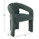 ΠΟΛΥΘΡΟΝΑ ΤΡΑΠΕΖΑΡΙΑΣ NEZA HM18362.04 ΠΡΑΣΙΝΟ ΥΦΑΣΜΑ 64x60x76,5Υεκ