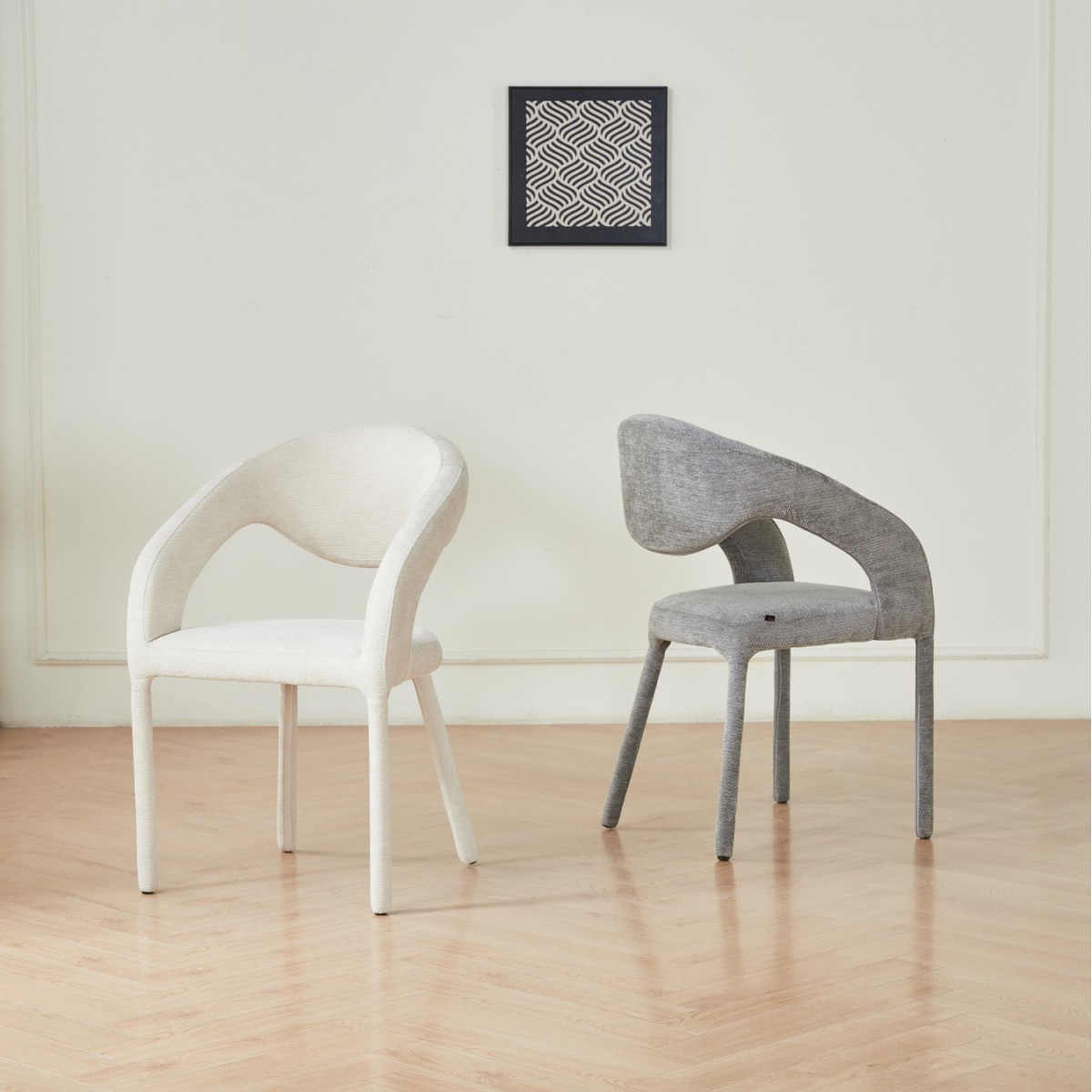 ΠΟΛΥΘΡΟΝΑ ΤΡΑΠΕΖΑΡΙΑΣ OFILIA HM18363.01 ΑΝΟΙΧΤΟ ΓΚΡΙ ΥΦΑΣΜΑ 58x54,5x85,5Υεκ