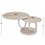 ΤΡΑΠΕΖΙ ΣΑΛΟΝΙΟΥ ΔΙΠΛΟ NUBISA HM18364.02 ΜΕΤΑΛΛΟ ΜΠΕΖ--SINTERED STONE Φ80Χ44Υεκ