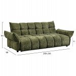 ΚΑΝΑΠΕΣ ΚΡΕΒΑΤΙ MELU HM3314.03 ΠΡΑΣΙΝΟ ΥΦΑΣΜΑ--ΚΑΘΙΣΜΑ POCKET SPRINGS 240-250x90x85Υεκ