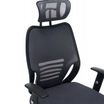 ΚΑΡΕΚΛΑ ΓΡΑΦΕΙΟΥ BRIEF HM1206.02 ΓΚΡΙ MESH--ΒΑΣΗ ΧΡΩΜΙΟΥ 63x64x122Υεκ.