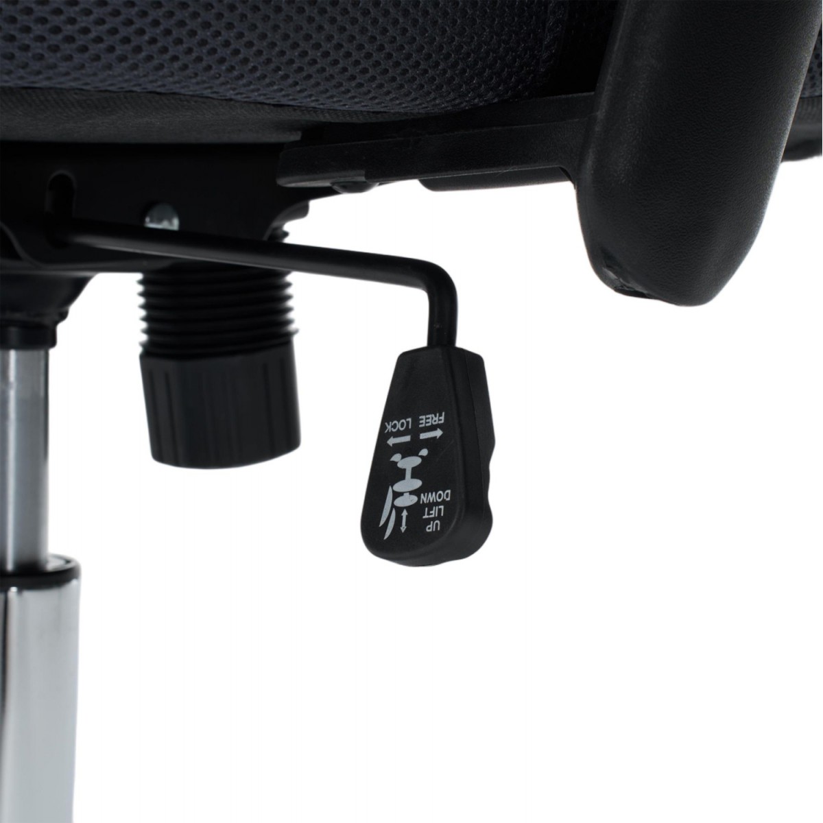 ΚΑΡΕΚΛΑ ΓΡΑΦΕΙΟΥ BRIEF HM1206.02 ΓΚΡΙ MESH--ΒΑΣΗ ΧΡΩΜΙΟΥ 63x64x122Υεκ.