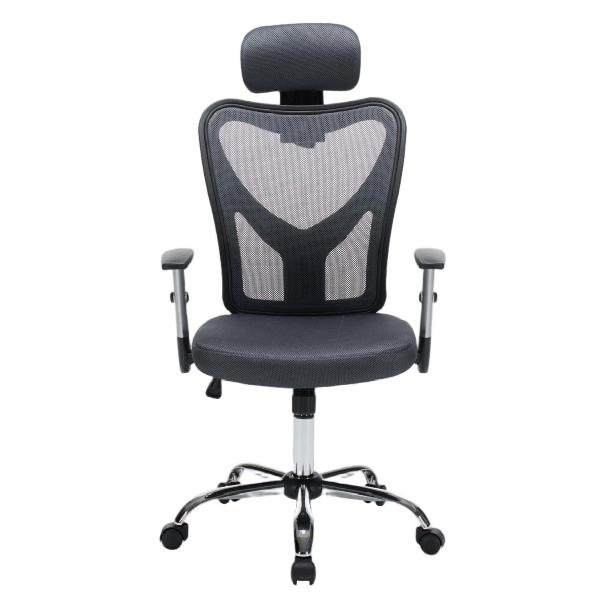 ΚΑΡΕΚΛΑ ΓΡΑΦΕΙΟΥ CUORE HM1207.02 ΜΑΥΡΟΣ ΣΚΕΛΕΤΟΣ-ΓΚΡΙ MESH 63x61x125Υεκ