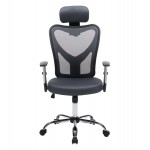 ΚΑΡΕΚΛΑ ΓΡΑΦΕΙΟΥ CUORE HM1207.02 ΜΑΥΡΟΣ ΣΚΕΛΕΤΟΣ-ΓΚΡΙ MESH 63x61x125Υεκ