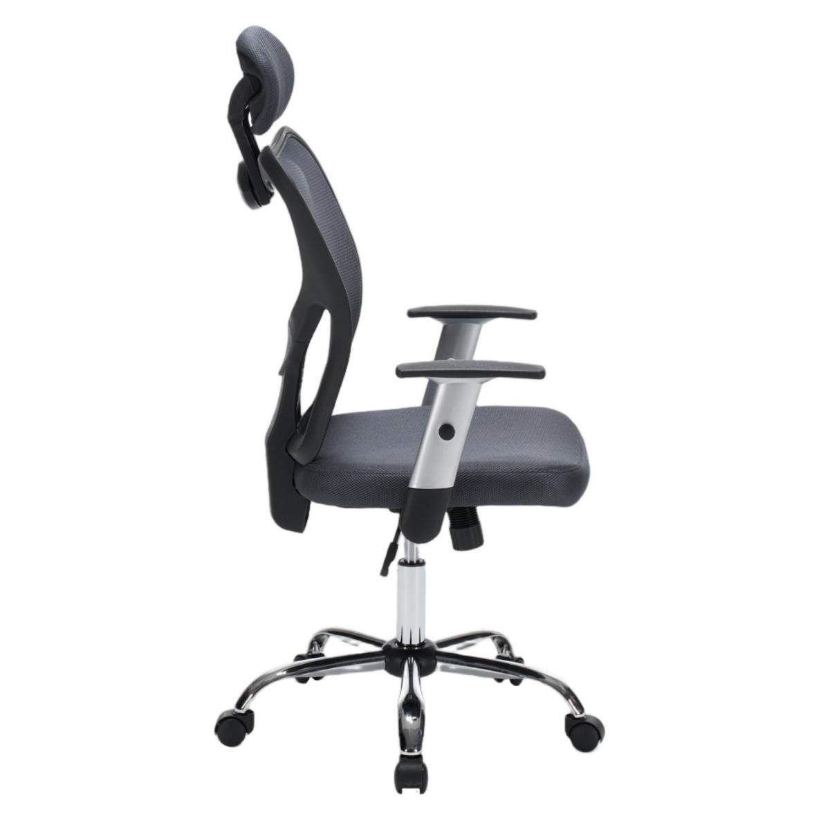 ΚΑΡΕΚΛΑ ΓΡΑΦΕΙΟΥ CUORE HM1207.02 ΜΑΥΡΟΣ ΣΚΕΛΕΤΟΣ-ΓΚΡΙ MESH 63x61x125Υεκ